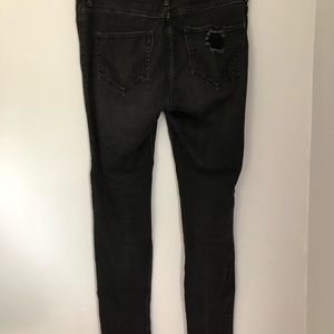 Black, ripped, Hollister jeans